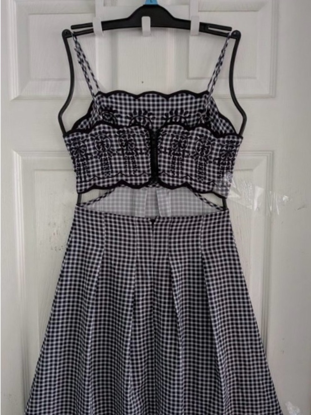 Commense Black and White Gingham Maxi Dress - Picture 8 of 11